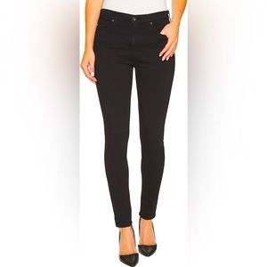 ❤️ AG Adriano Goldschmied Farrah Black Skinny High Waist Jeans Size 26